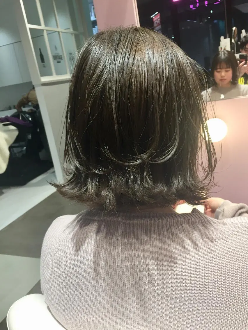ショート 切りっぱなしボブ ボブ カット ヘアカラー トリートメント 所渉/韓国レイヤー /ウルフカットのヘアスタイル