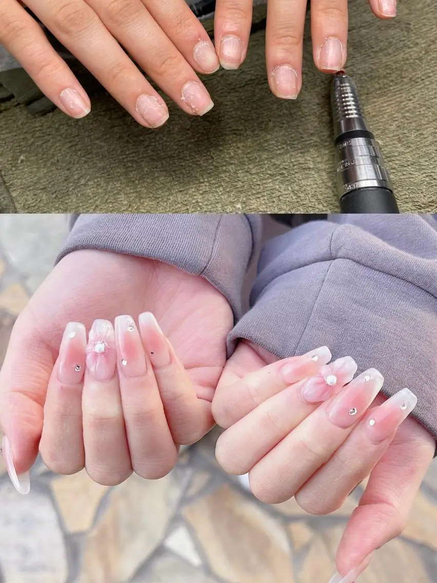 セミロング めぐみのネイルサロン スタッフ練習のネイルデザイン