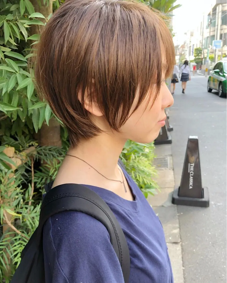 ショート カラー カット ヘアカラー トリートメント すきバサミを使わない カット✂️✨郡司泰之のヘアスタイル