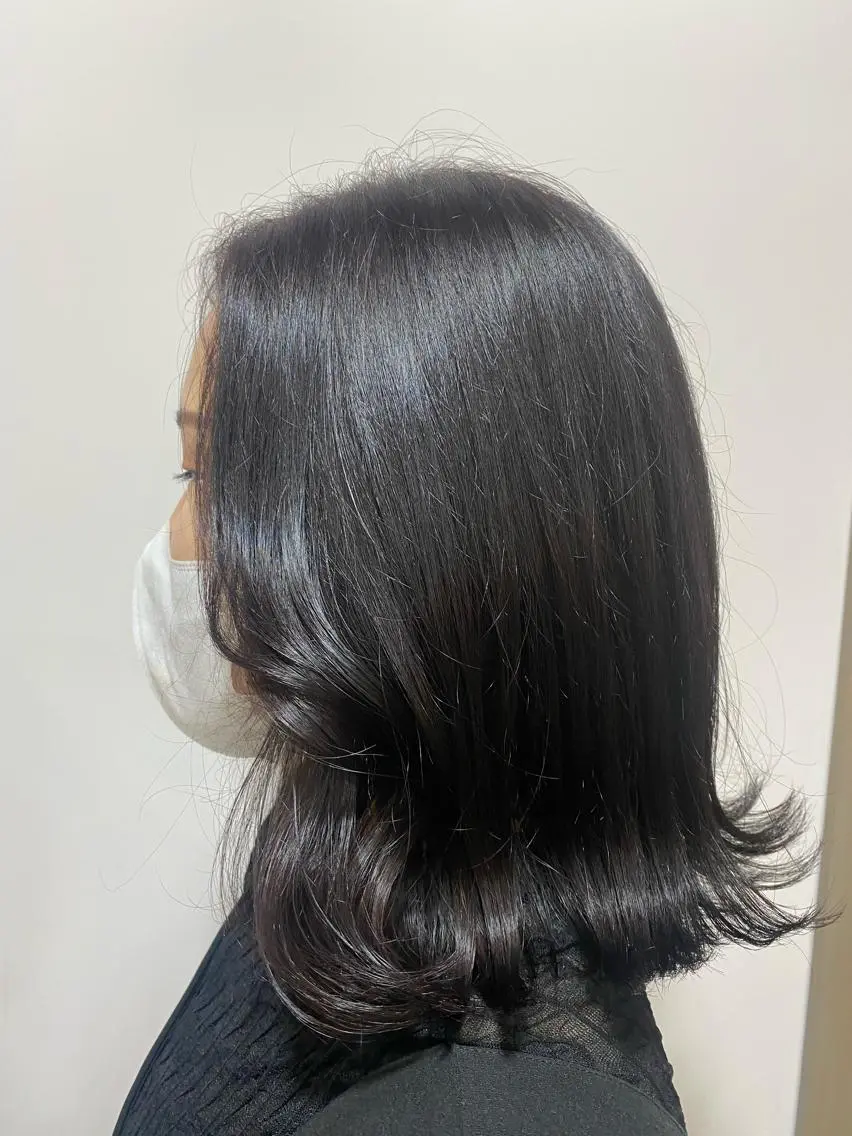 ミディアム カラー ヘアアレンジ オレンジ ヘアカラー TJ天気予報5mm 森　瑞希のヘアスタイル