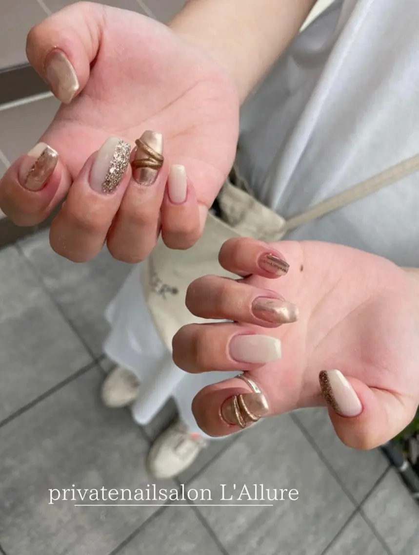 ネイル ニュアンスネイル ハンドネイル nailsalon -L'Allure-のネイルデザイン