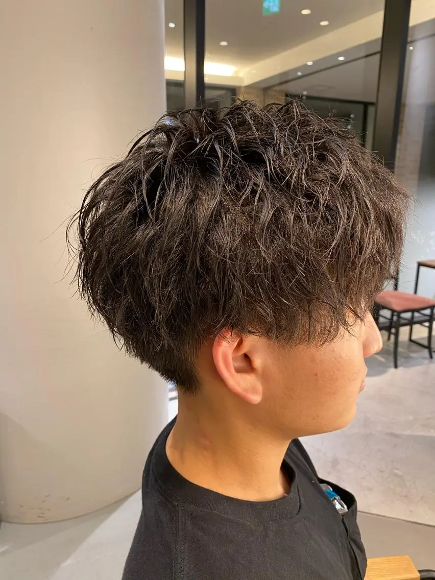 パーマ メンズ カット パーマ 梅田茶屋町メンズ 専門美容師 山元一平のヘアスタイル