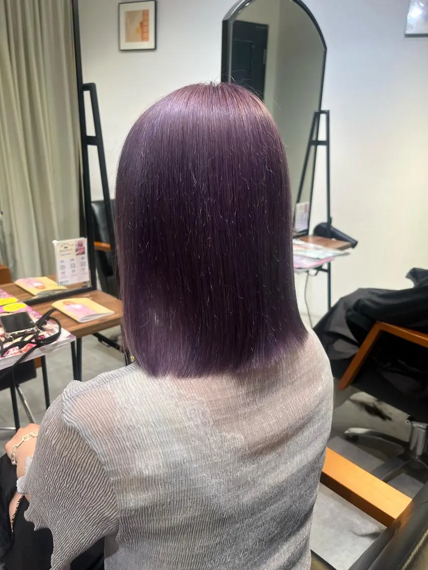 ミディアム カラー ヘアカラー トリートメント ヘアセット ･˚✧すずね˚✧* ♡のヘアスタイル