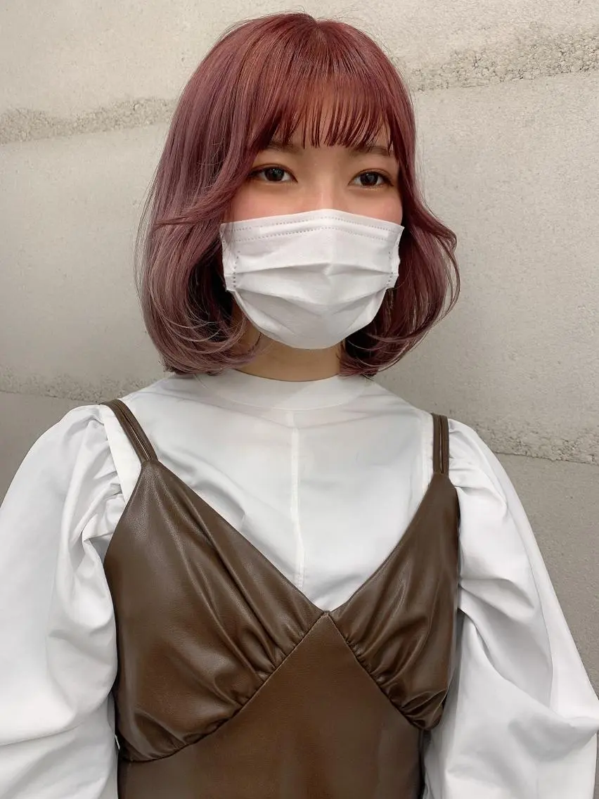 ミディアム カラー ミディアムパーマ ベージュカラー ブリーチ ケアブリーチ ダブルカラー 縮毛矯正特化✂︎ YUKAのヘアスタイル