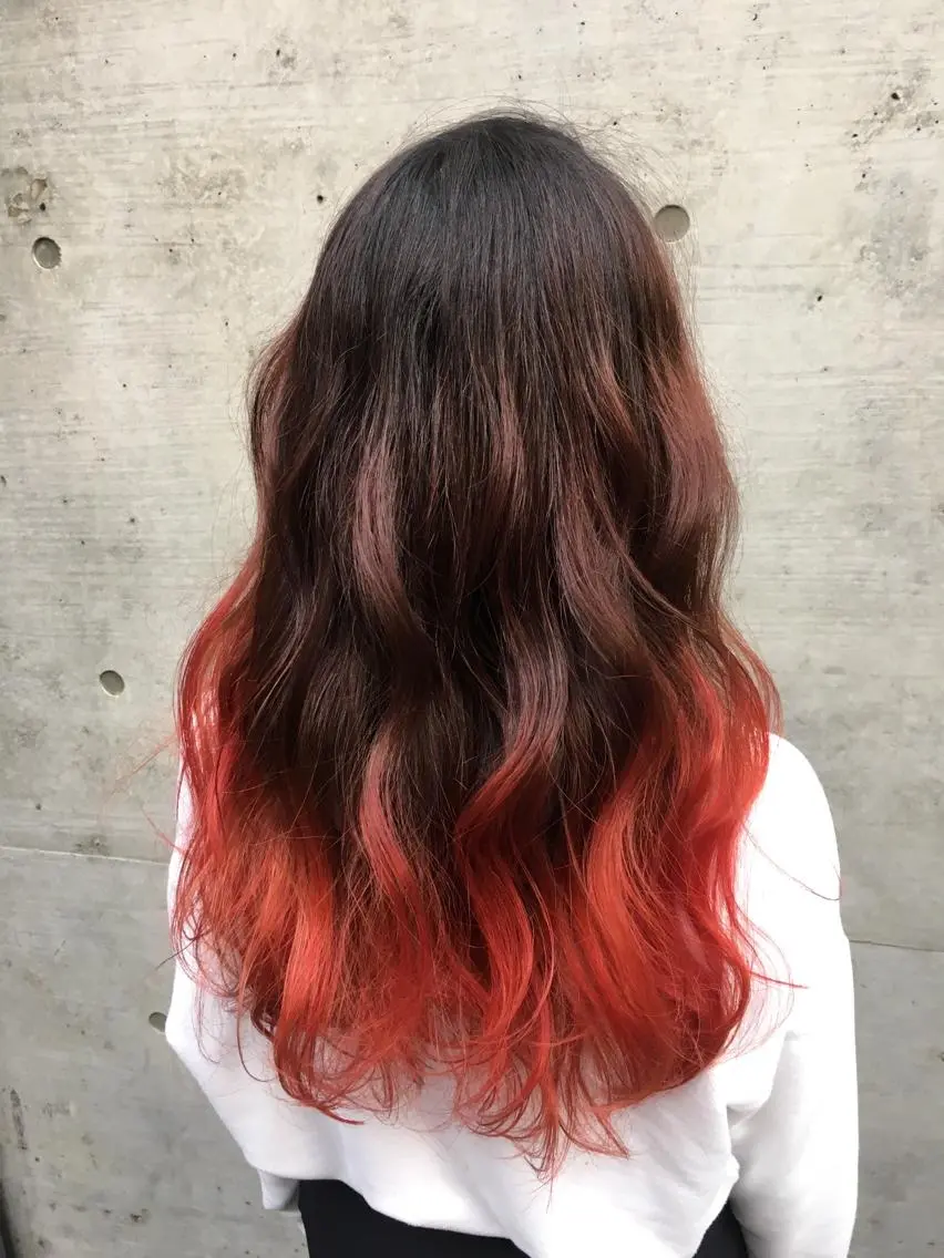 ロング カラー 韓国ヘア🤍髪質改善 🇰🇷AKANEのヘアスタイル