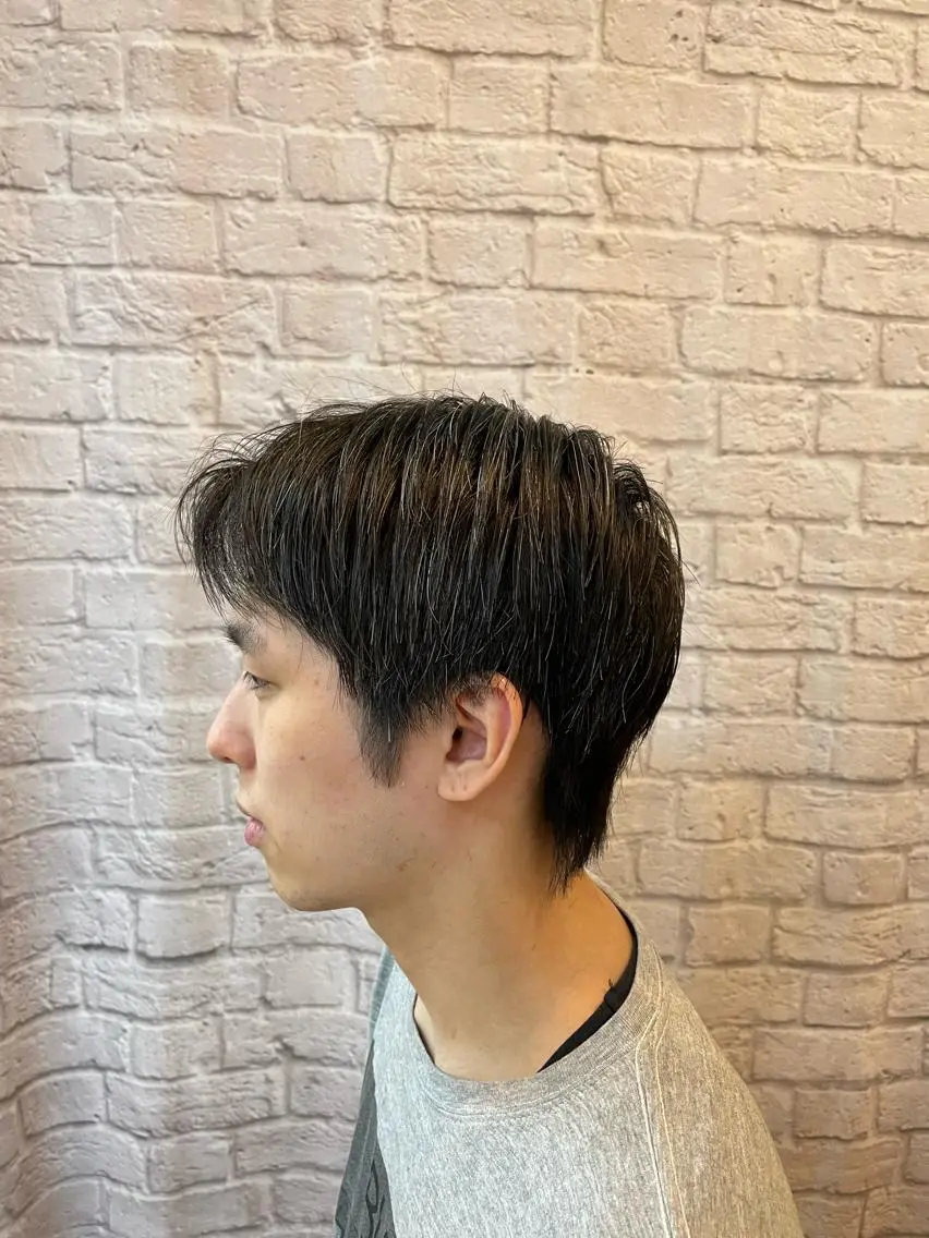 ミディアム メンズ カット メンズカット❗️ 岡本晟我のヘアスタイル