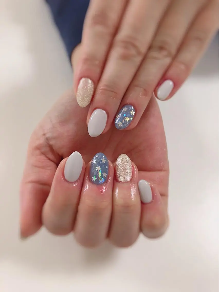 ネイル アートネイル 長さ出し フットネイル グリーン ニュアンスネイル Lily Roseスタッフ一同のマツエク・マツパデザイン