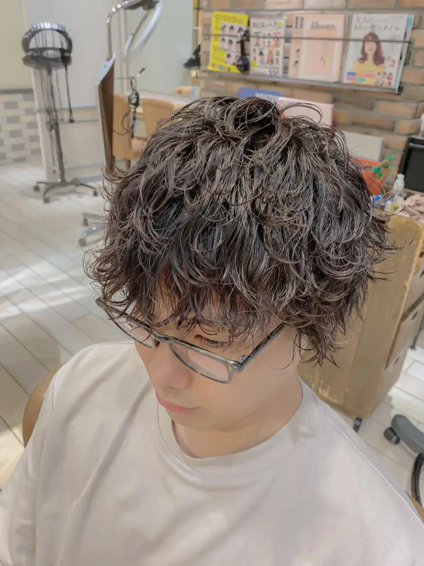 ショート パーマ メンズ メンズパーマ メンズ特化 ナカネ カツヤのヘアスタイル