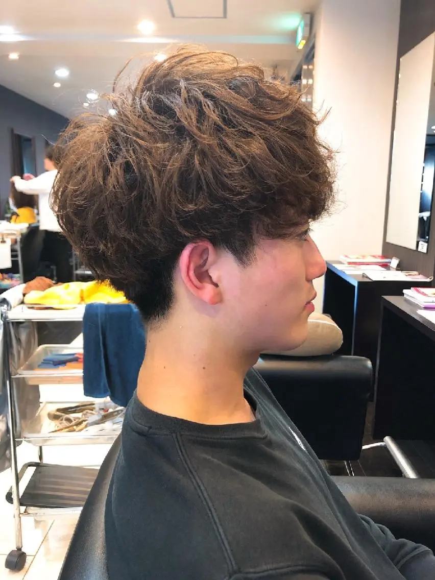 パーマ メンズ メンズパーマ カット ヘアカラー 前之園 ひかるのヘアスタイル