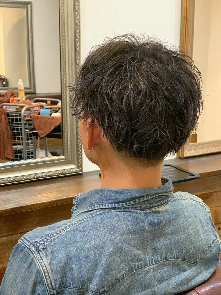 ショート パーマ メンズ カット パーマ メンズパーマ 髪質改善☆有馬のヘアスタイル