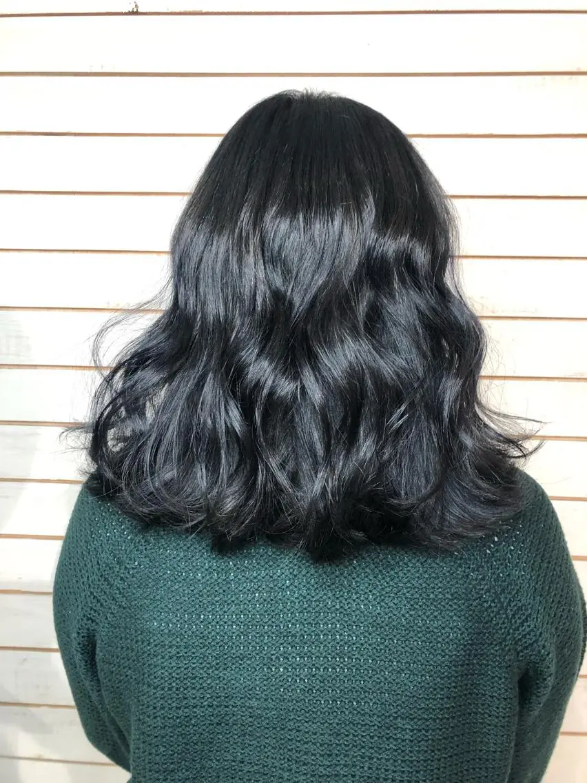 ミディアム カラー ブルーカラー ヘアカラー 🦋美髪/エクステ 🦋アベイクミのヘアスタイル