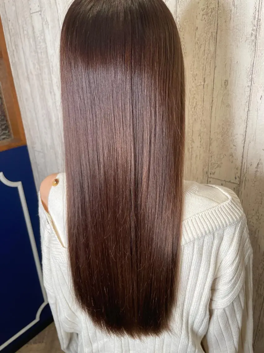 ロング カット ヘアカラー トリートメント 髪質改善専門美容室 Reshilリシルのヘアスタイル