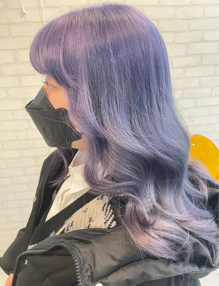 ロング カラー カット ヘアカラー トリートメント マリカ🦋韓国 ハイトーン/エクステのヘアスタイル