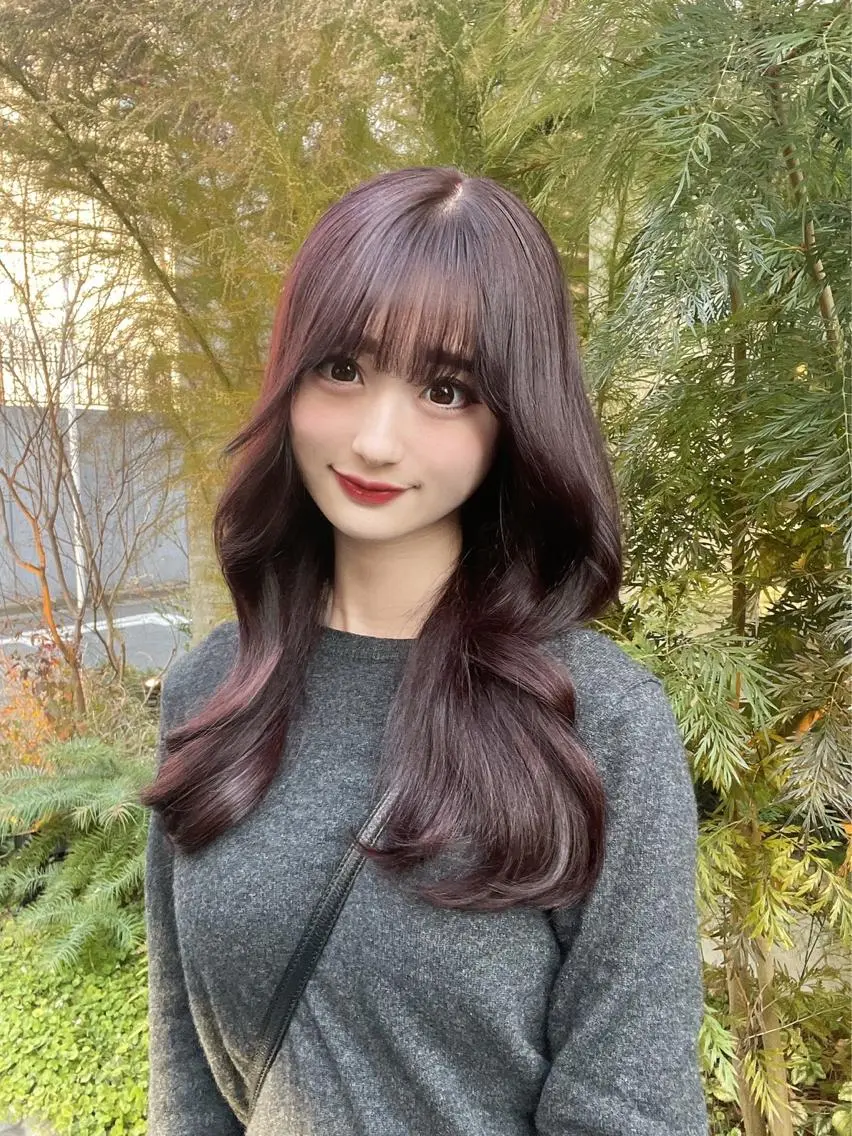 ロング カラー ヘアカラー トリートメント 顔周りカット 【オノザワリョウ】のヘアスタイル