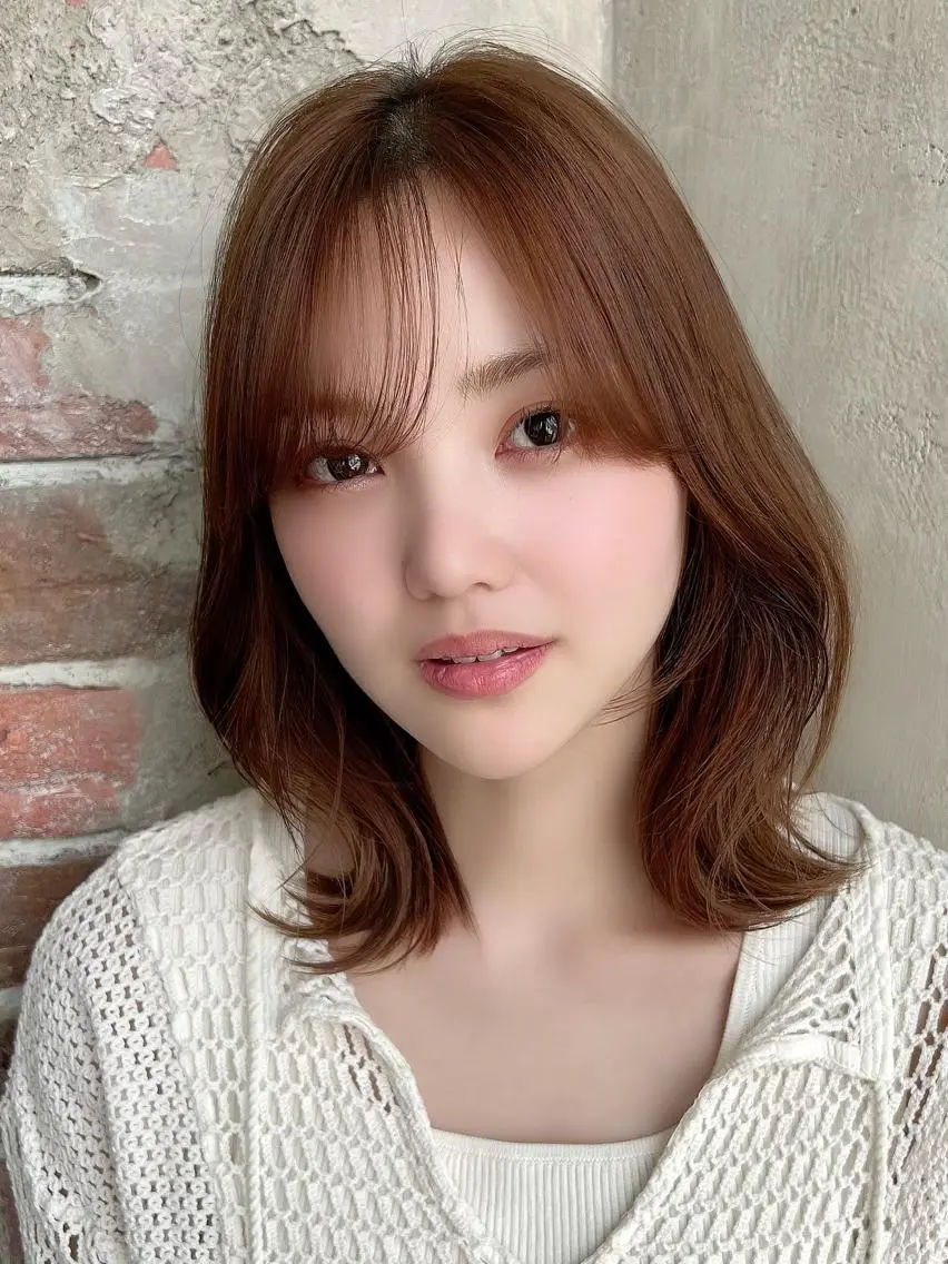 ミディアム くびれヘア 🧡くびれヘア/前髪 顔周り🧡久原結衣のヘアスタイル