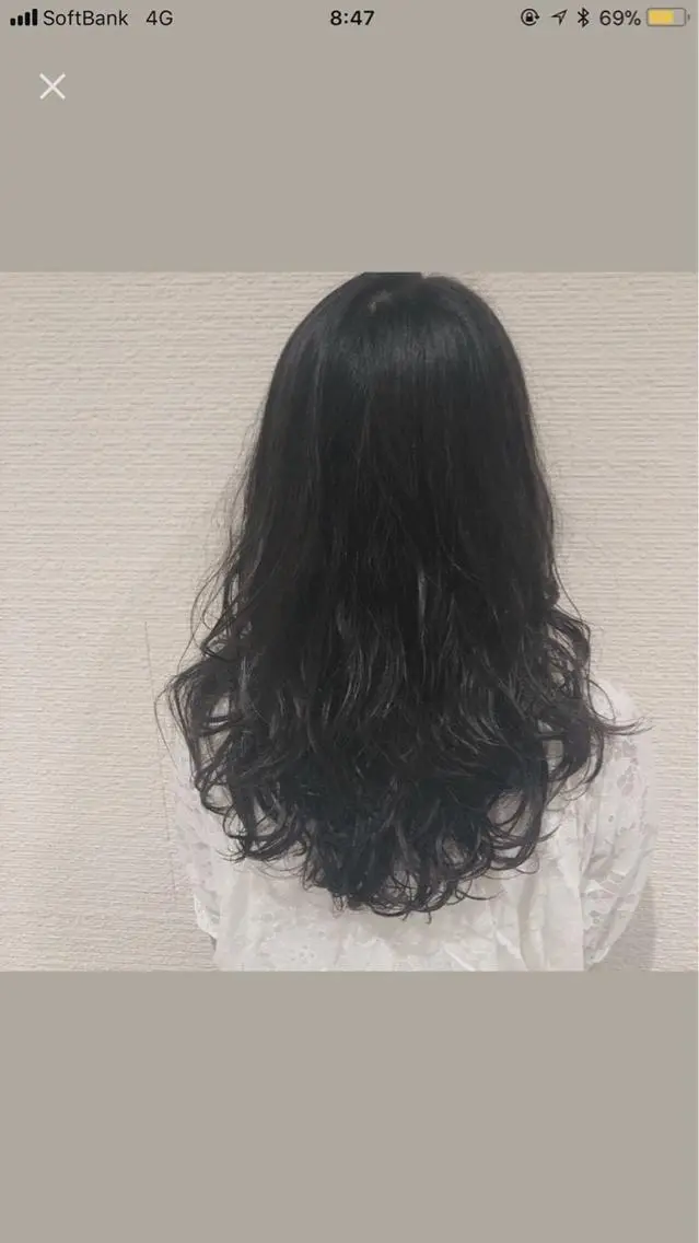ロング パーマ ヘアアレンジ 白髪ぼかしハイライト 茗荷谷駅徒歩2分のヘアスタイル