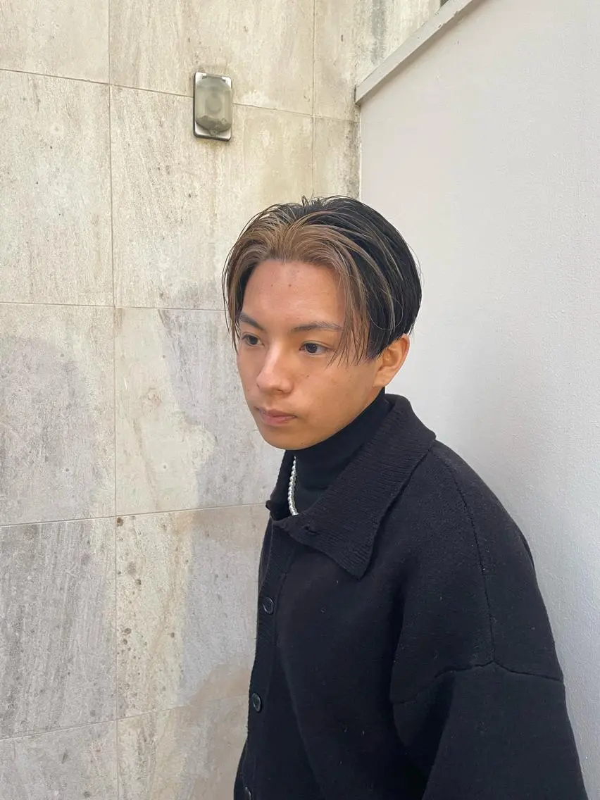 カラー メンズ メンズブリーチ ミストバング ブリーチ  フェイスフレーミング カット ヘアカラー トリートメント ✨メンズスタイル✨ Daiのヘアスタイル