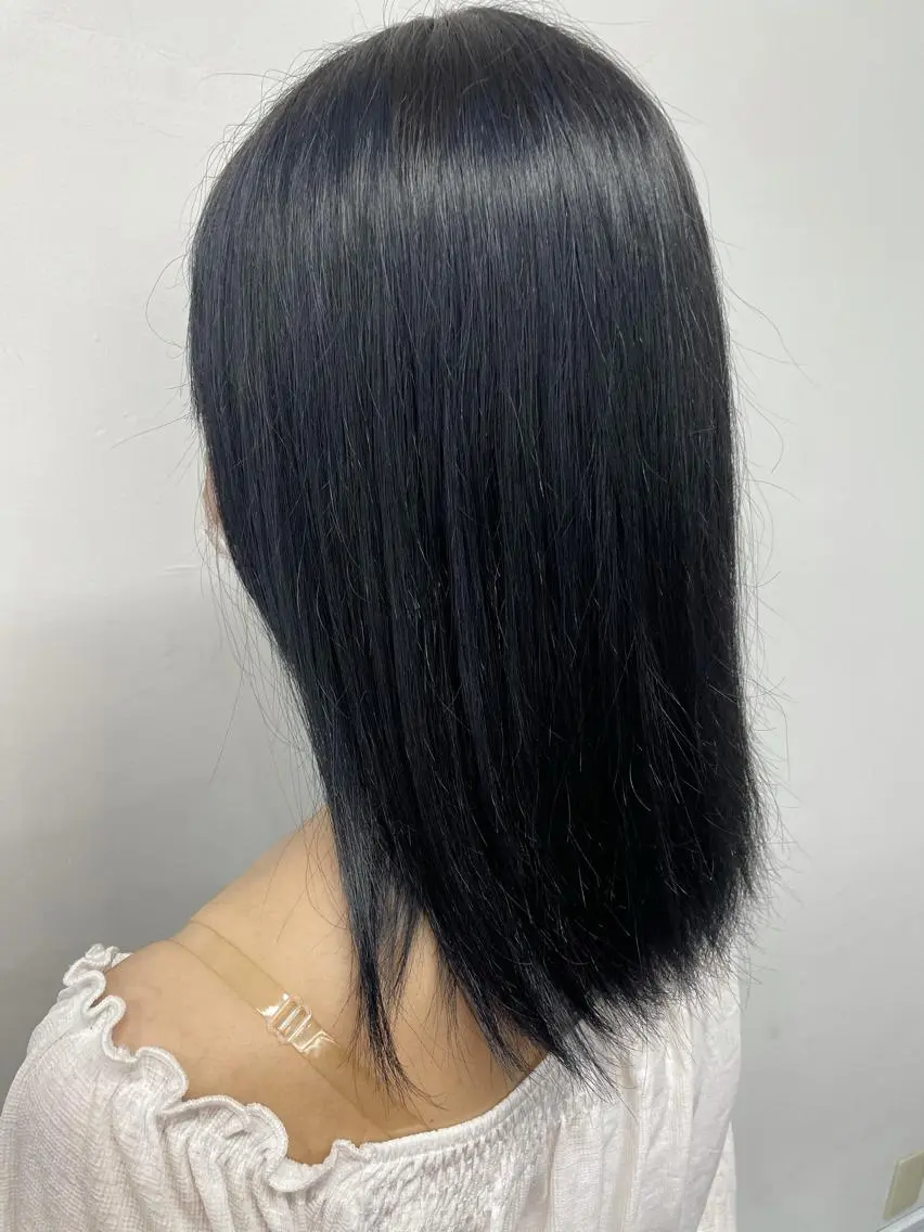 セミロング カラー ヘアアレンジ 髪質改善 トリートメント 縮毛矯正/髪質改善/ ブリーチ毛/木元渓太のヘアスタイル