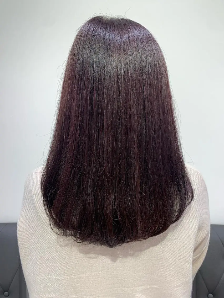 セミロング カラー ブラウンカラー 透明感カラー ラベンダーカラー ラベンダーブラウン カット ヘアカラー トリートメント 【メンズ縮毛矯正/ Ryoka】のヘアスタイル