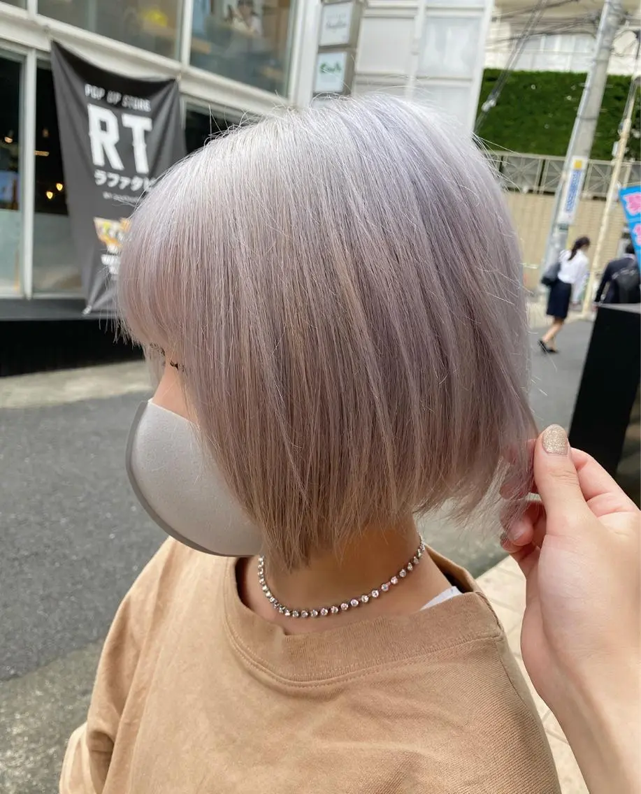 ショート 🤍ムラ修正ブリーチ 🤍原宿/YUUのヘアスタイル