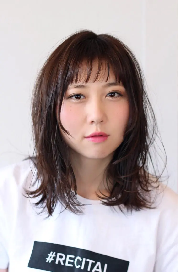セミロング カラー 小西 裕大のヘアスタイル