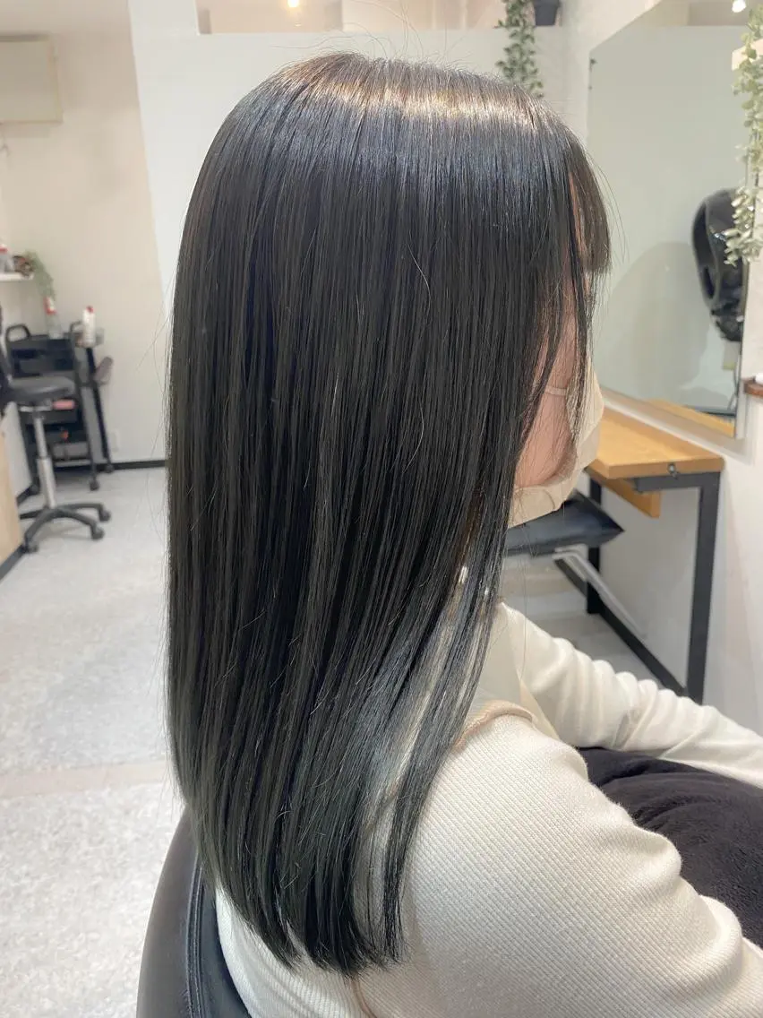 ミディアム カラー パーマ 透明感カラー カット ヘアカラー 縮毛矯正 【透明感、艶髪】西村 有司のヘアスタイル