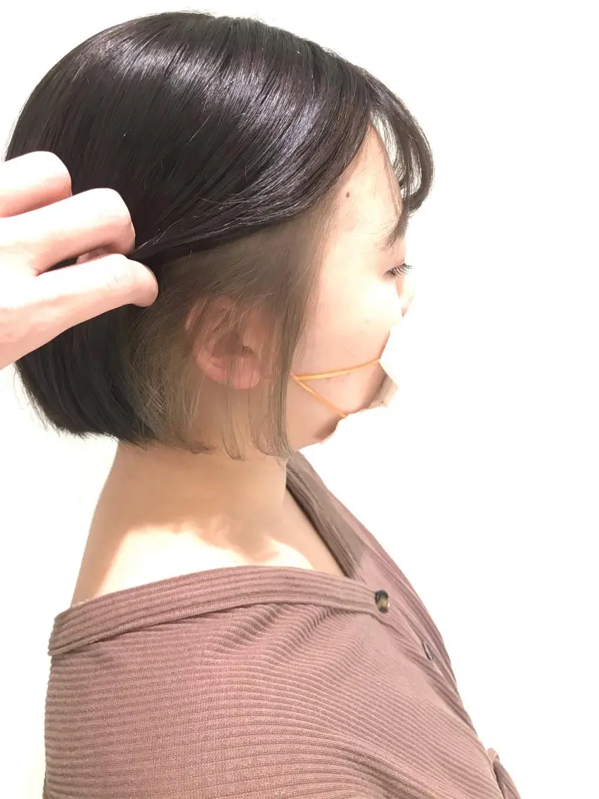 ミディアム カット ヘアカラー トリートメント 下條 真のヘアスタイル