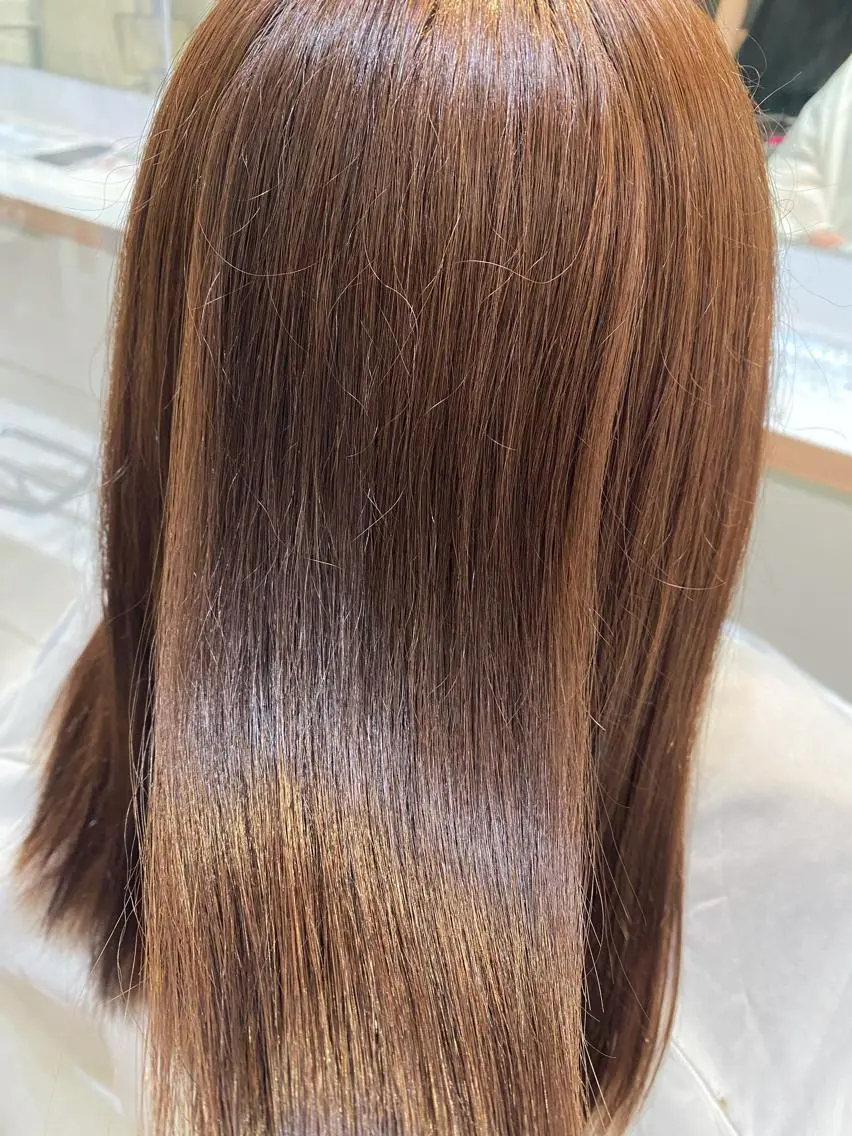 ミディアム トリートメント 暖色🎀ゆるふわ☁️ MOERI 🍒のヘアスタイル