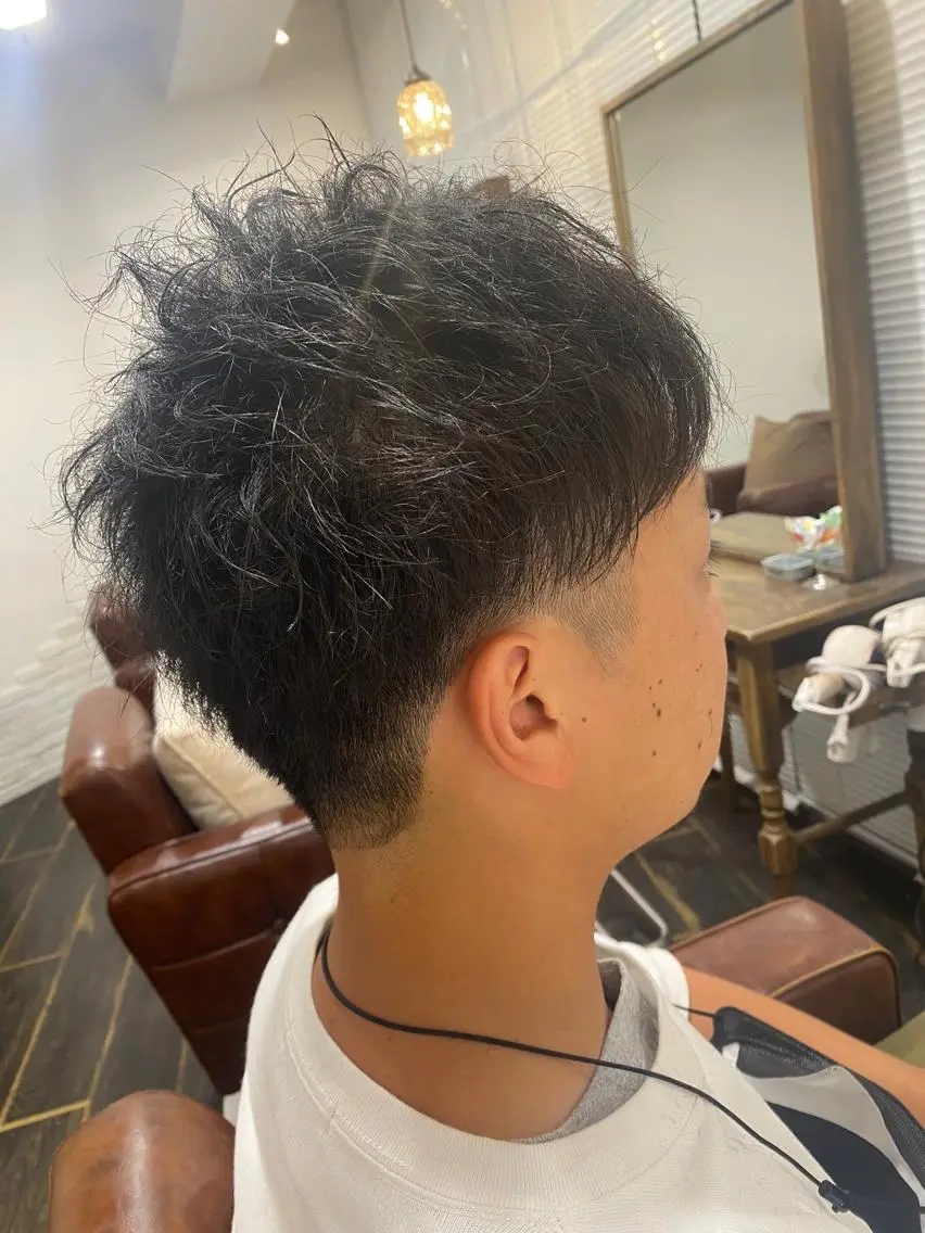 ショート メンズ カット パーマモデル募集中 渥美翔人のヘアスタイル