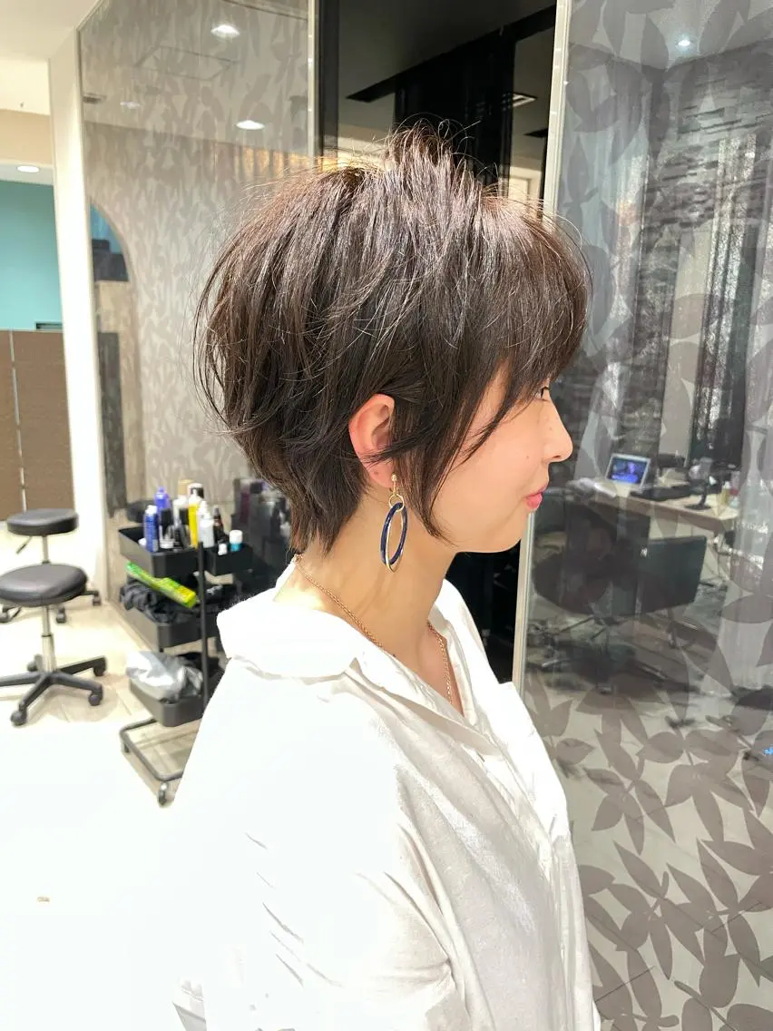 ショート カット ヘアカラー 韓国レイヤー🇰🇷 ReLien西大寺店のヘアスタイル
