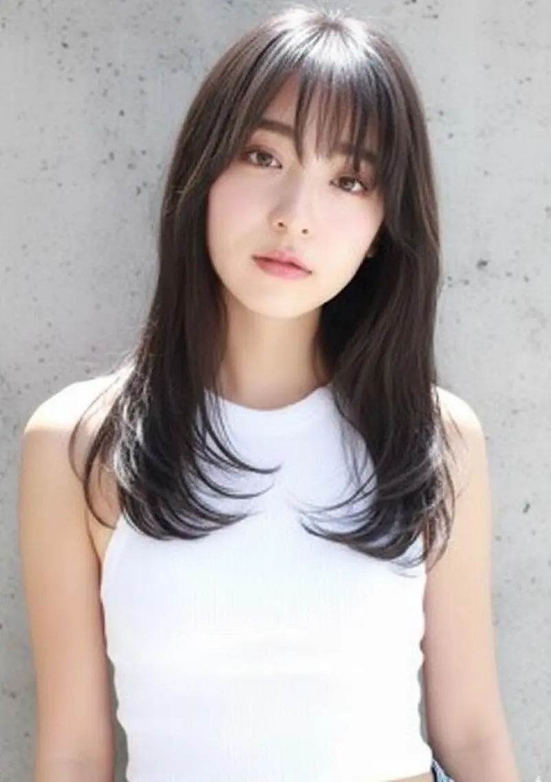 ロング 韓国/暖色カラー大塚 レイヤー/ボブ 美緒のヘアスタイル