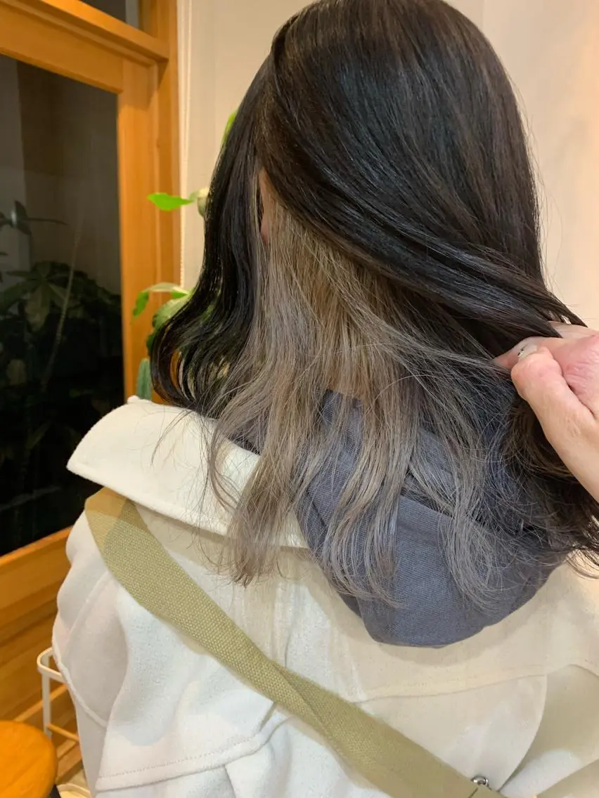 ミディアム カラー グレージュ ラベンダーカラー ラベンダーグレージュ ラベンダーグレー ヘアカラー 中目黒🌼 🌼ハナのヘアスタイル