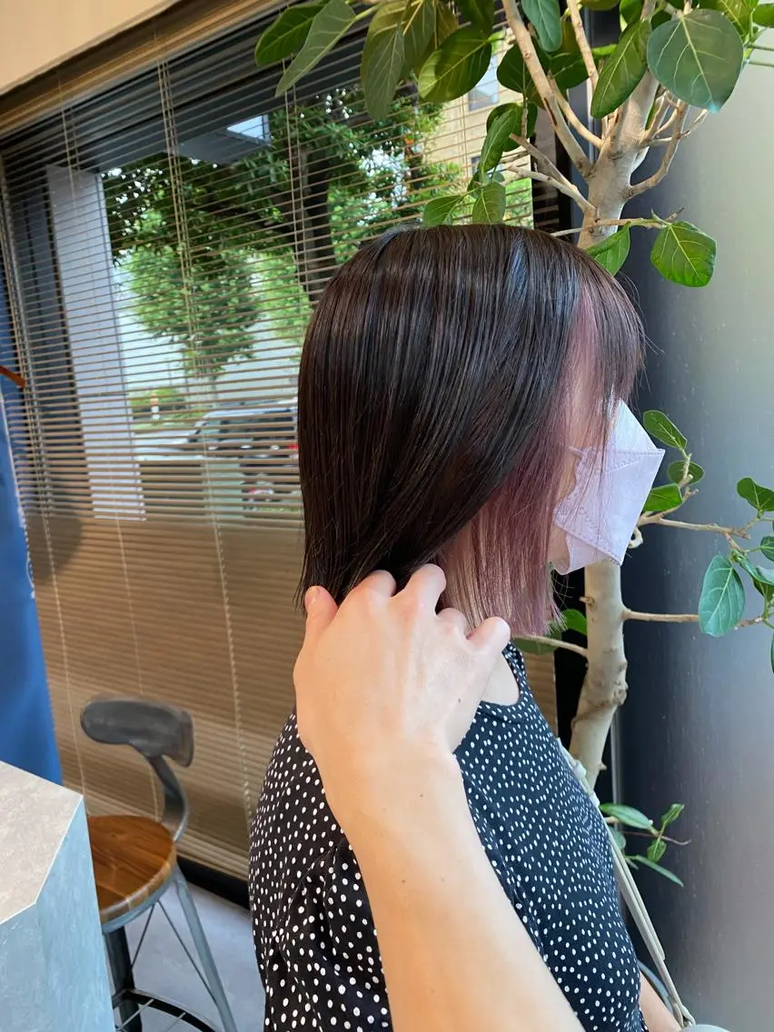 ショート カラー インナーカラー ピンクカラー ボブ カット ヘアカラー ハイトーン/ボブ/ レイヤー💫カイセイのヘアスタイル