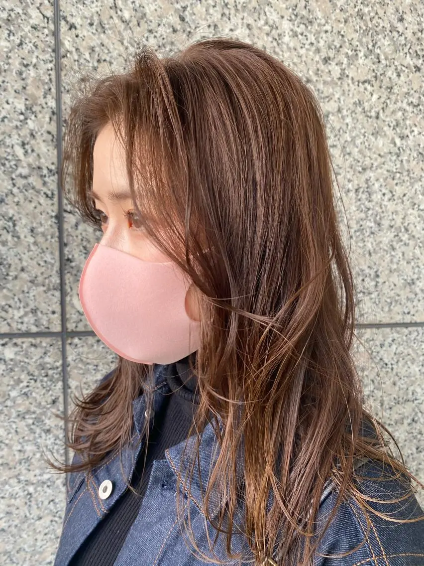 セミロング カラー & kuのヘアスタイル