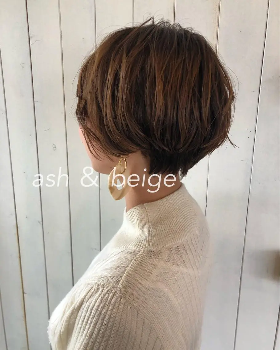 ショート カラー ショートボブ ベージュカラー ボブ ショートヘア ヘッドスパ merc. 福田茜のヘアスタイル