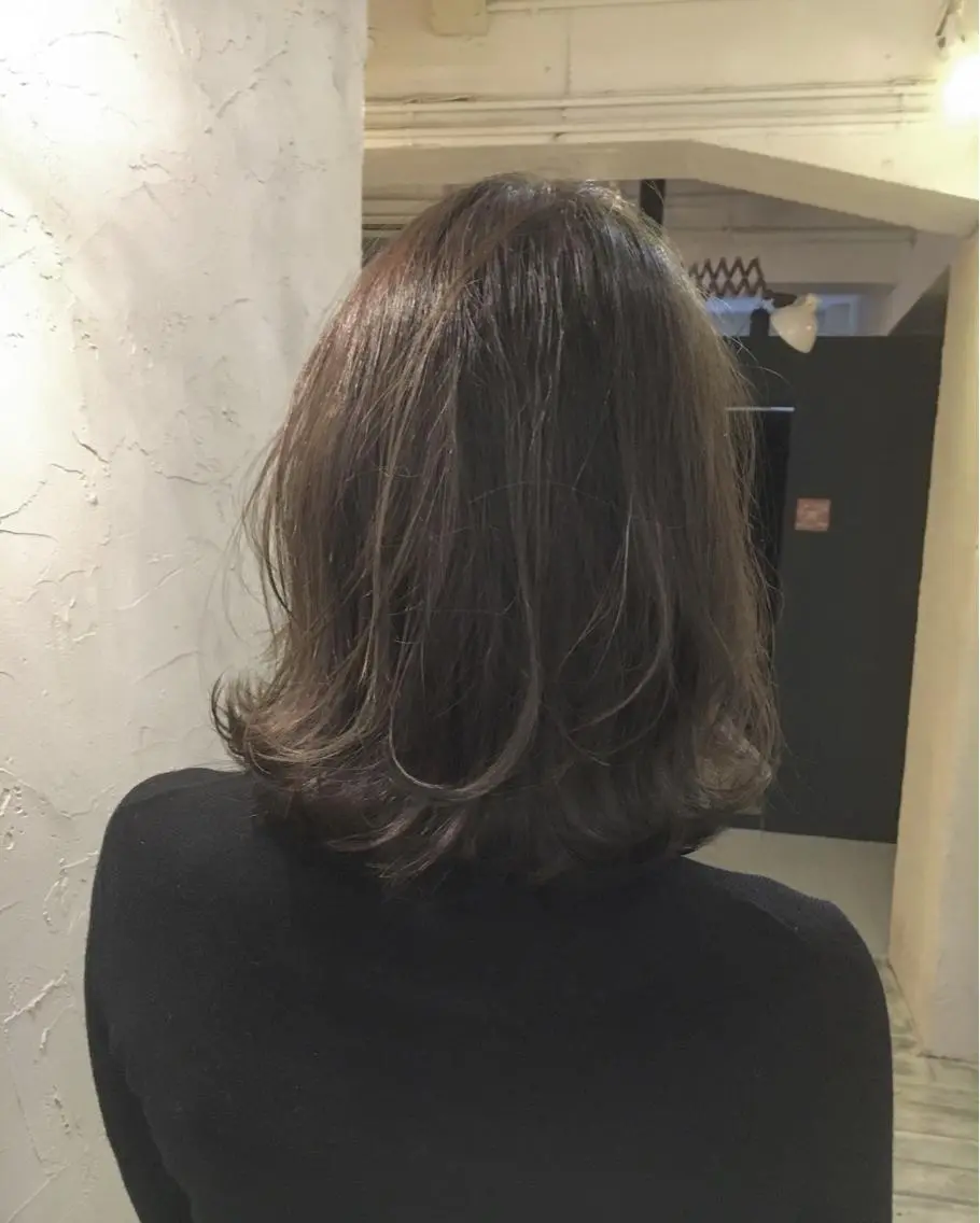 ショート ミディアム セミロング カラー グレージュ イルミナカラー ボブ LoRE hair 四条河原町 西尾友里のヘアスタイル
