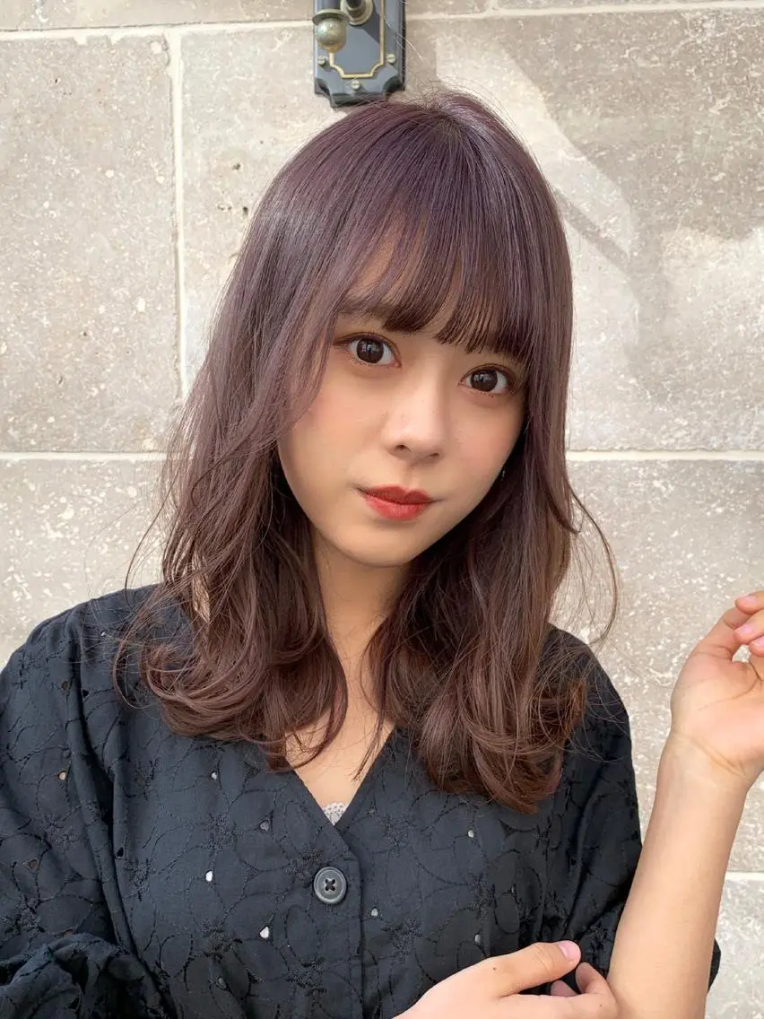 ミディアム カット トリートメント 上品ヘア🤍顔周り/ レイヤー✨/林遼一郎のヘアスタイル