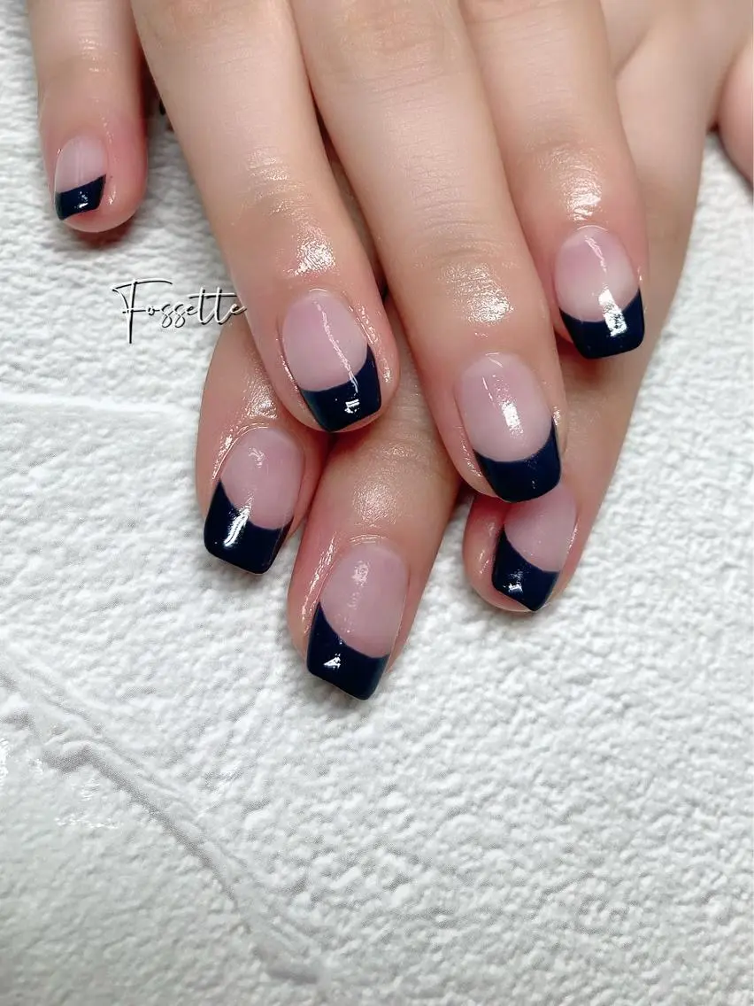ネイル クリアネイル フレンチネイル シンプルネイル ハンドネイル nailsalon Fossetteのネイルデザイン