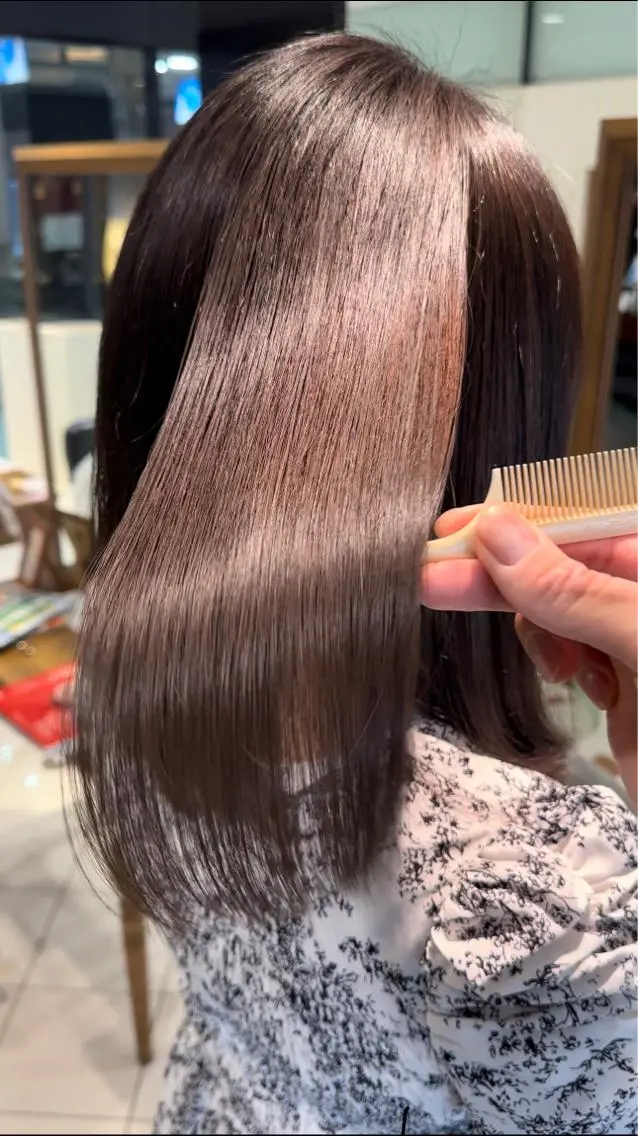 セミロング 髪質改善 ヘアカラー ✨美髪矯正の専門家✨ 髪質改善　松村のヘアスタイル