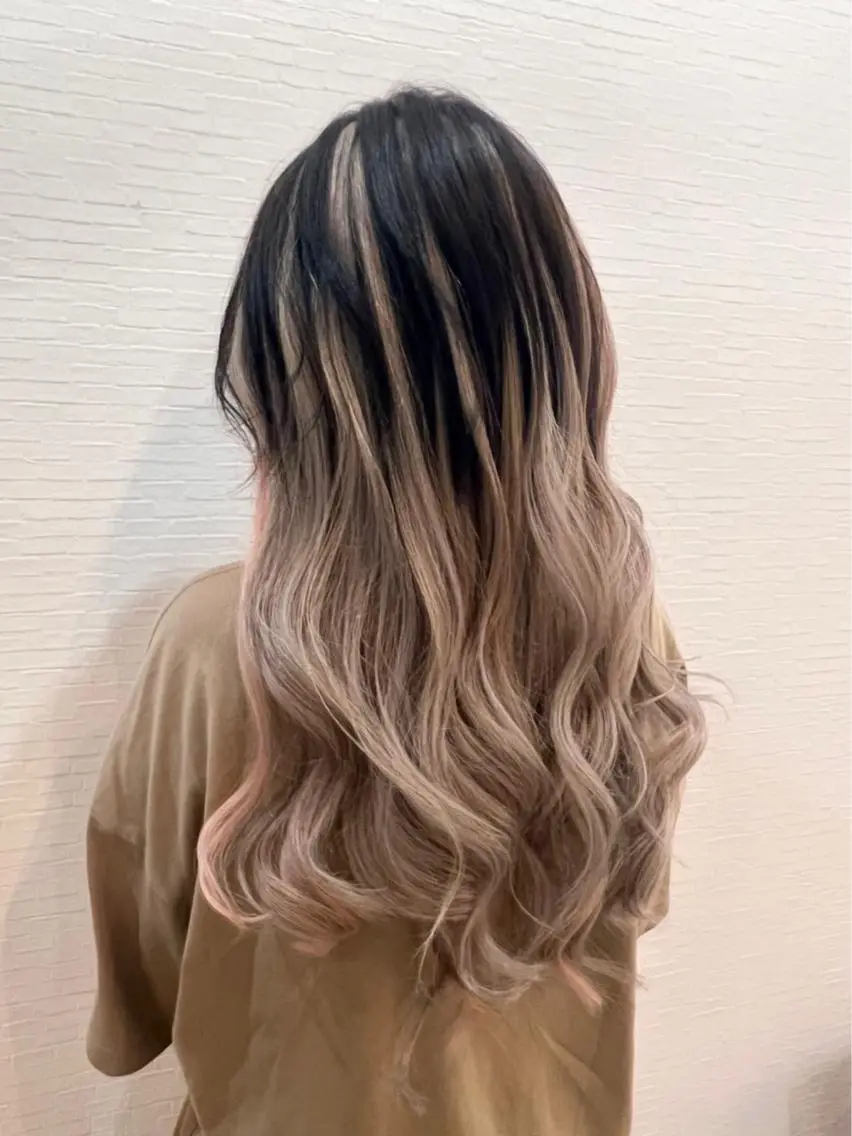 ロング カラー ヘアカラー&縮毛矯正 STAR☆RIVERのヘアスタイル