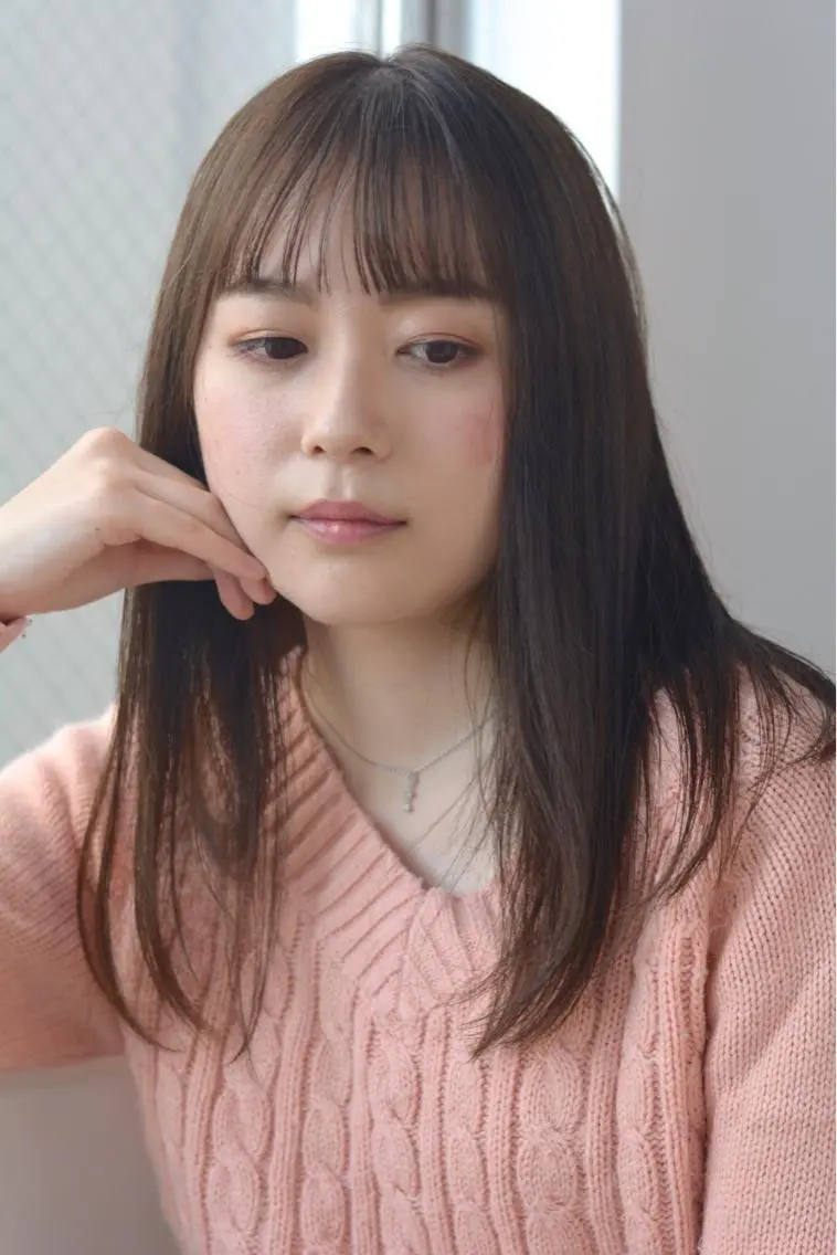 セミロング 🥛洒落髪小顔cut なら龍崎🥛のヘアスタイル