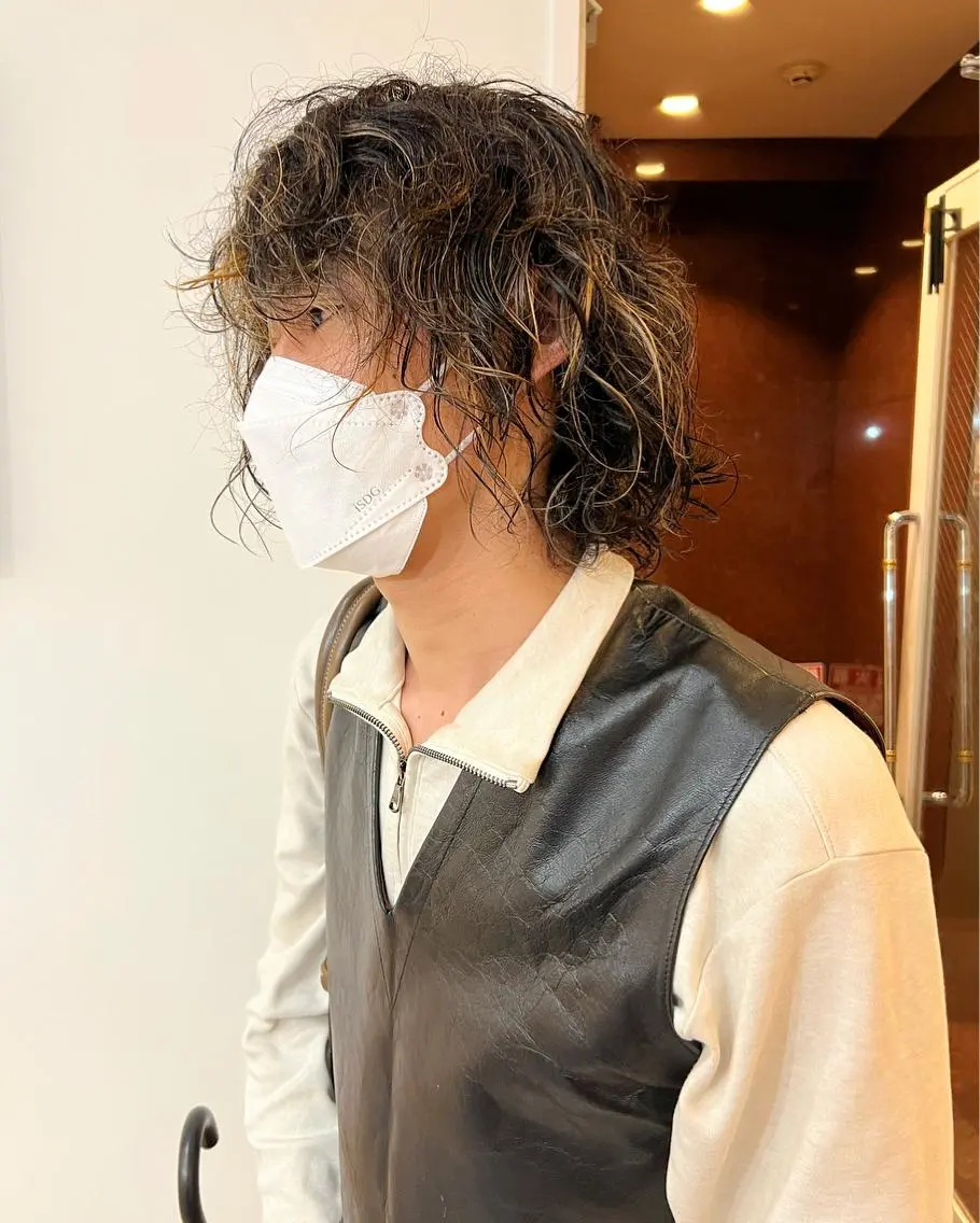 カラー パーマ 渋谷/暖色系カラー kotoha🍊のヘアスタイル