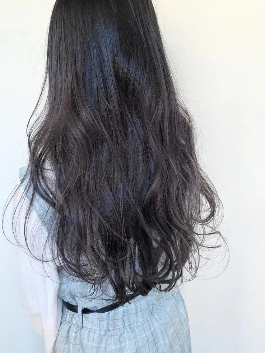 ロング カラー ヘアアレンジ ラベンダーカラー ラベンダーグレー 似合わせ専門美容師 なかじまのヘアスタイル