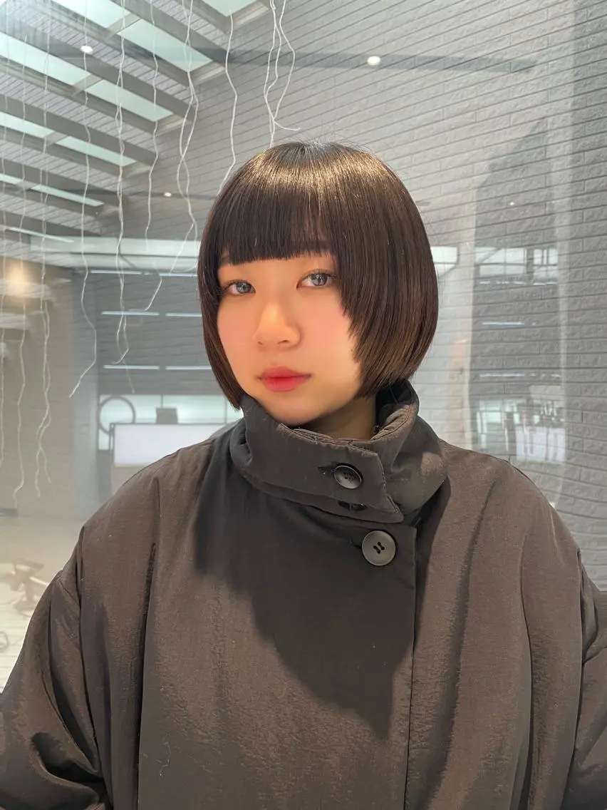 ショート カラー ヘアアレンジ 🎀透明感カラー 韓国ヘア🎀mahoのヘアスタイル