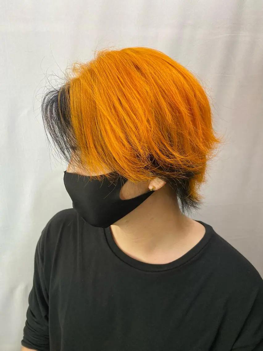 ミディアム メンズ カット ヘアカラー 長濱 俊のヘアスタイル