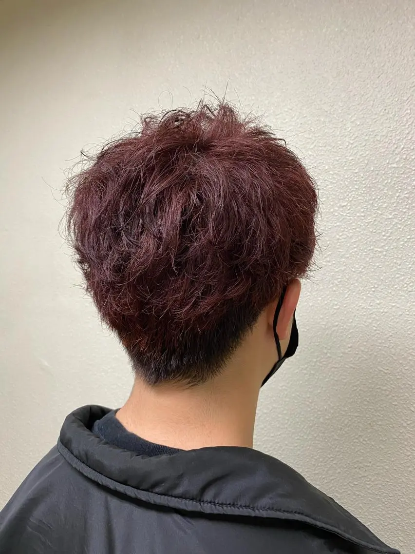ショート カラー メンズ 縮毛矯正/艶カラー/ ikedaのヘアスタイル