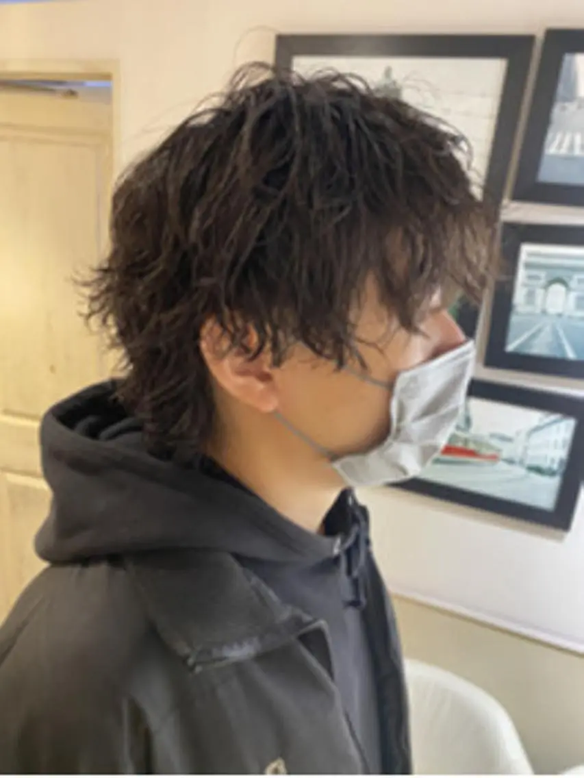 メンズ メンズパーマ メンズツイストパーマ ツイストパーマ 船堀個室サロン ショートカット特化のヘアスタイル