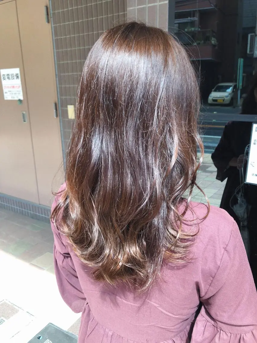 カラー アッシュ ベージュカラー 後藤 陽花子のヘアスタイル