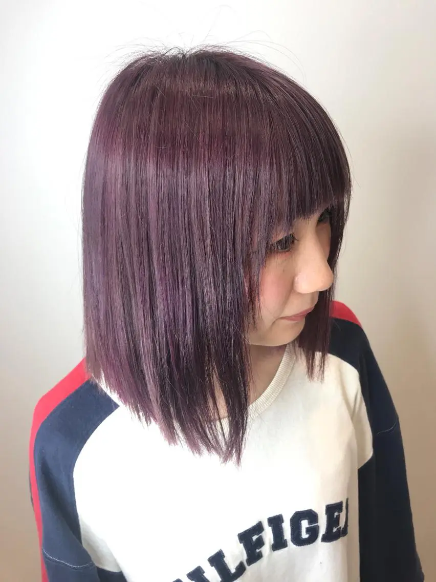 ミディアム カラー ハイライトカラー ピンクカラー ハイライト インナーエクステ渋谷 🦋KAJIのヘアスタイル