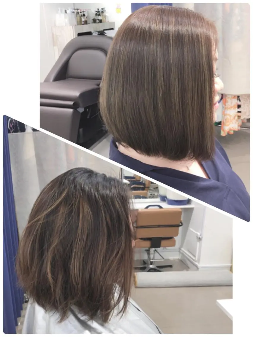 ミディアム laera 佐藤のヘアスタイル
